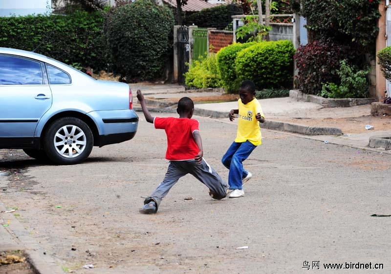 非洲肯尼亚街头 小足球队 - 地理风光 Geogra