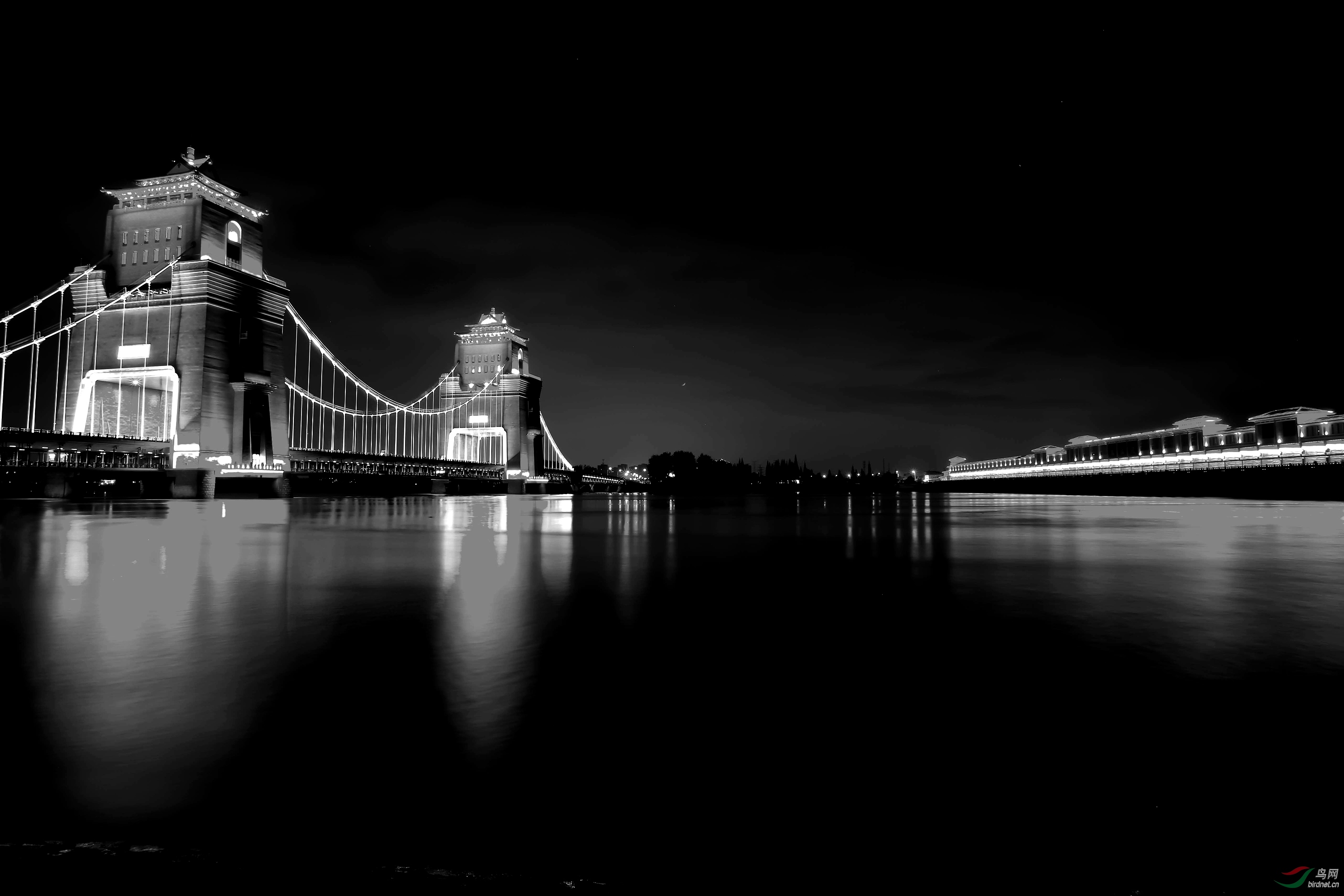 [风光] 南水北调源头水利工程夜景---万福闸 万福大桥