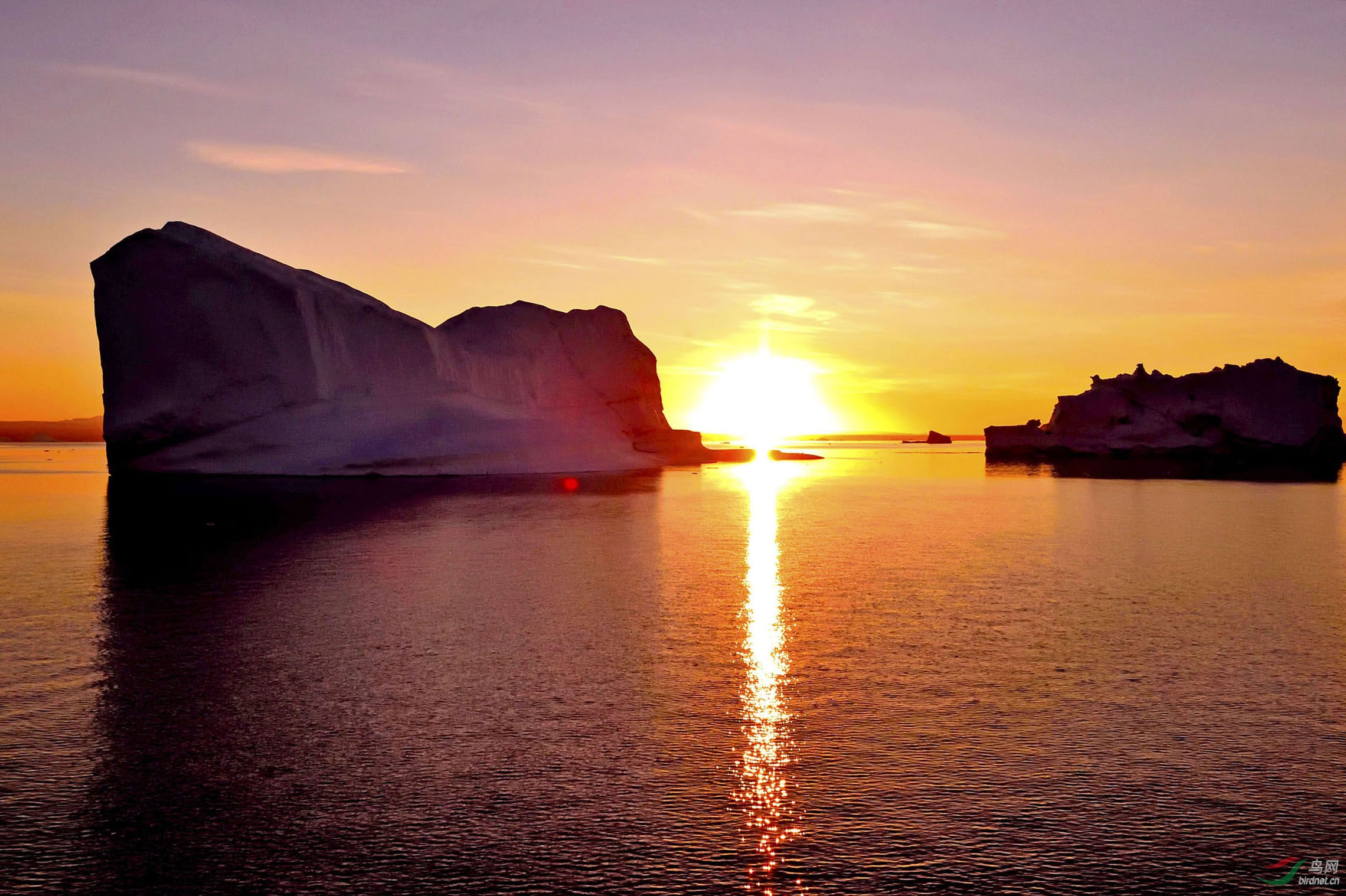 北冰洋上的日落