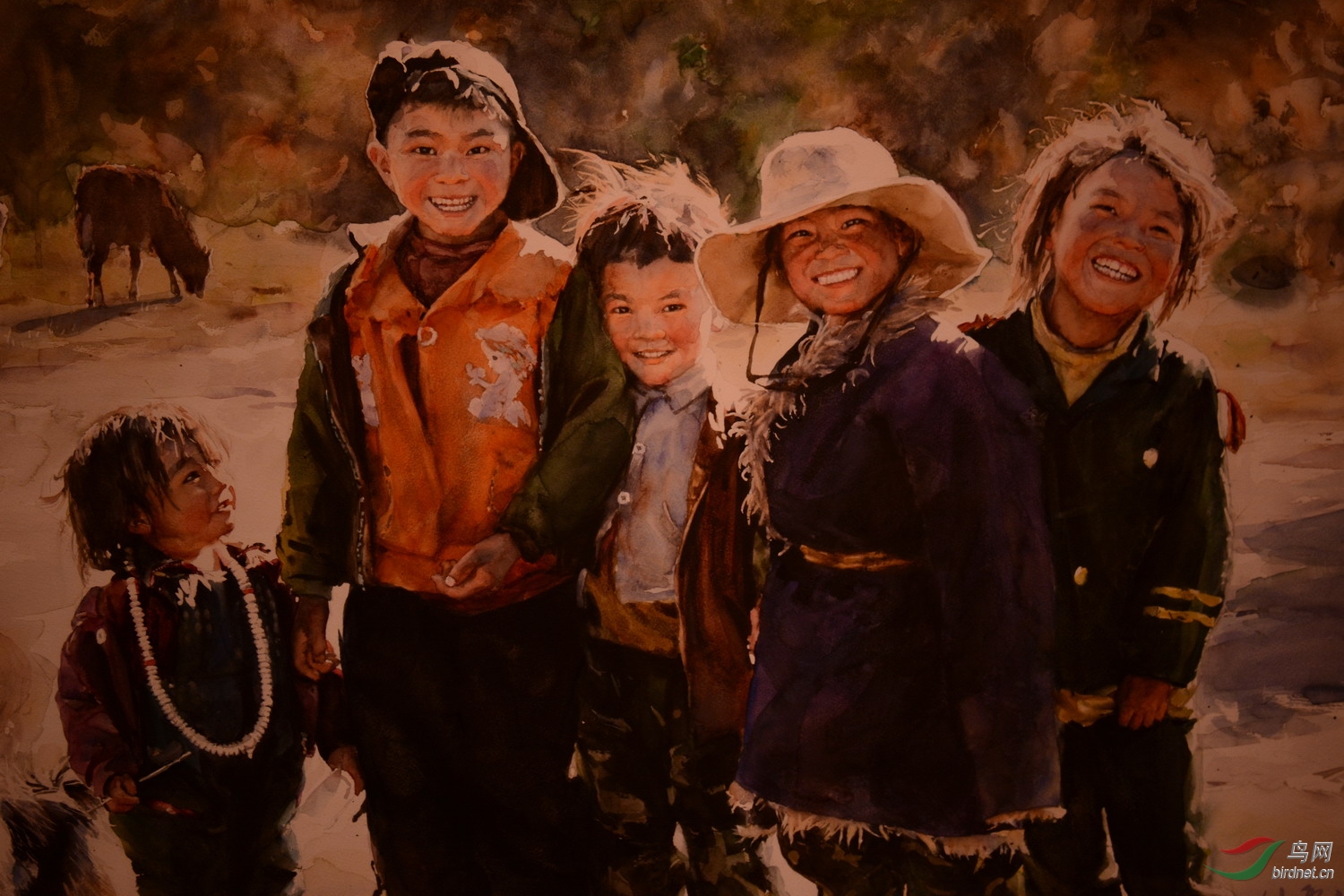 刘云生水彩画展人物特写欣赏一