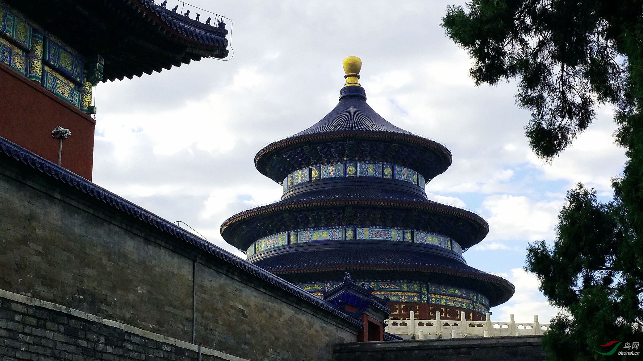 天坛公园祈谷坛内墙外拍祈年殿