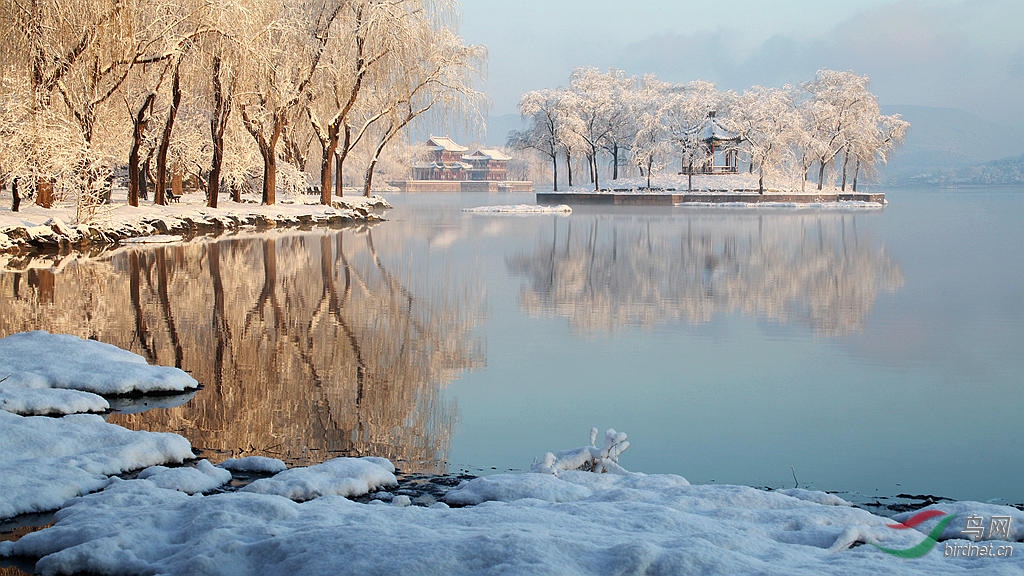 頤和園三小時前後的雪景