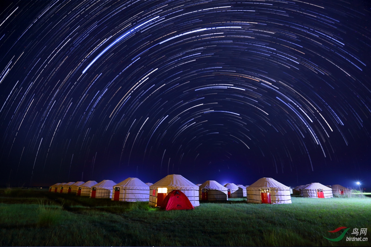 美丽大草原的夜景图片