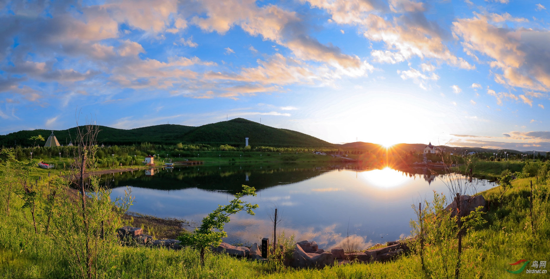 阿里河镇库图尔其广场公园里,阿里河是 内蒙古自治区鄂伦春自治旗政