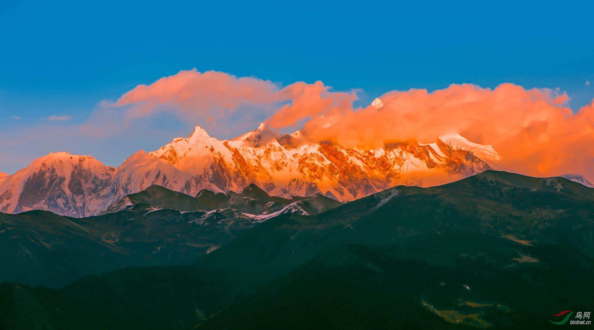 夕照羞女峰(贺荣获首页综合精华)