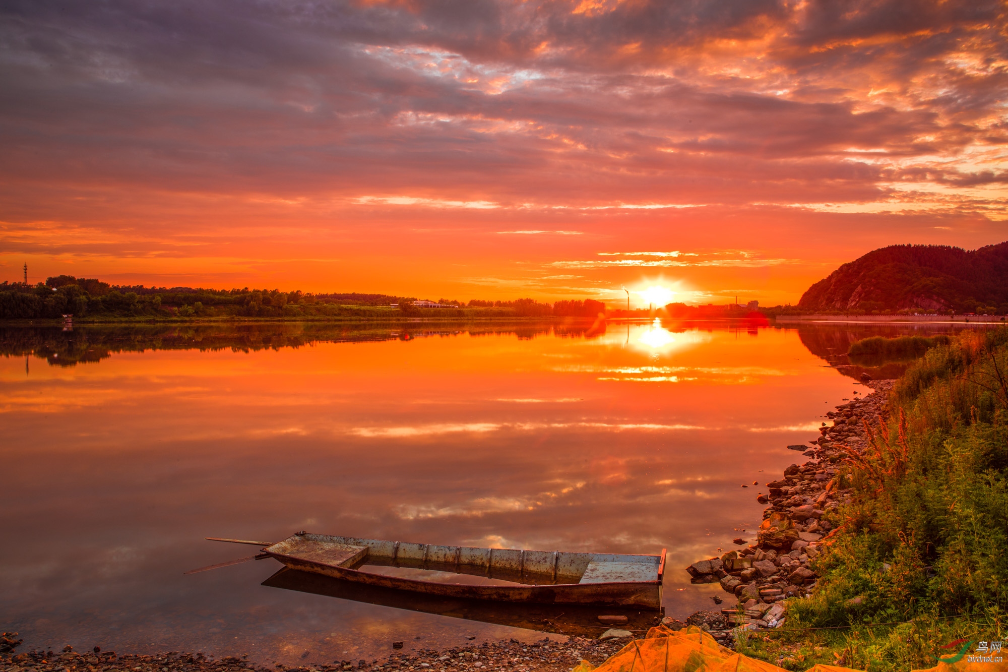 松花江上美丽的夕阳
