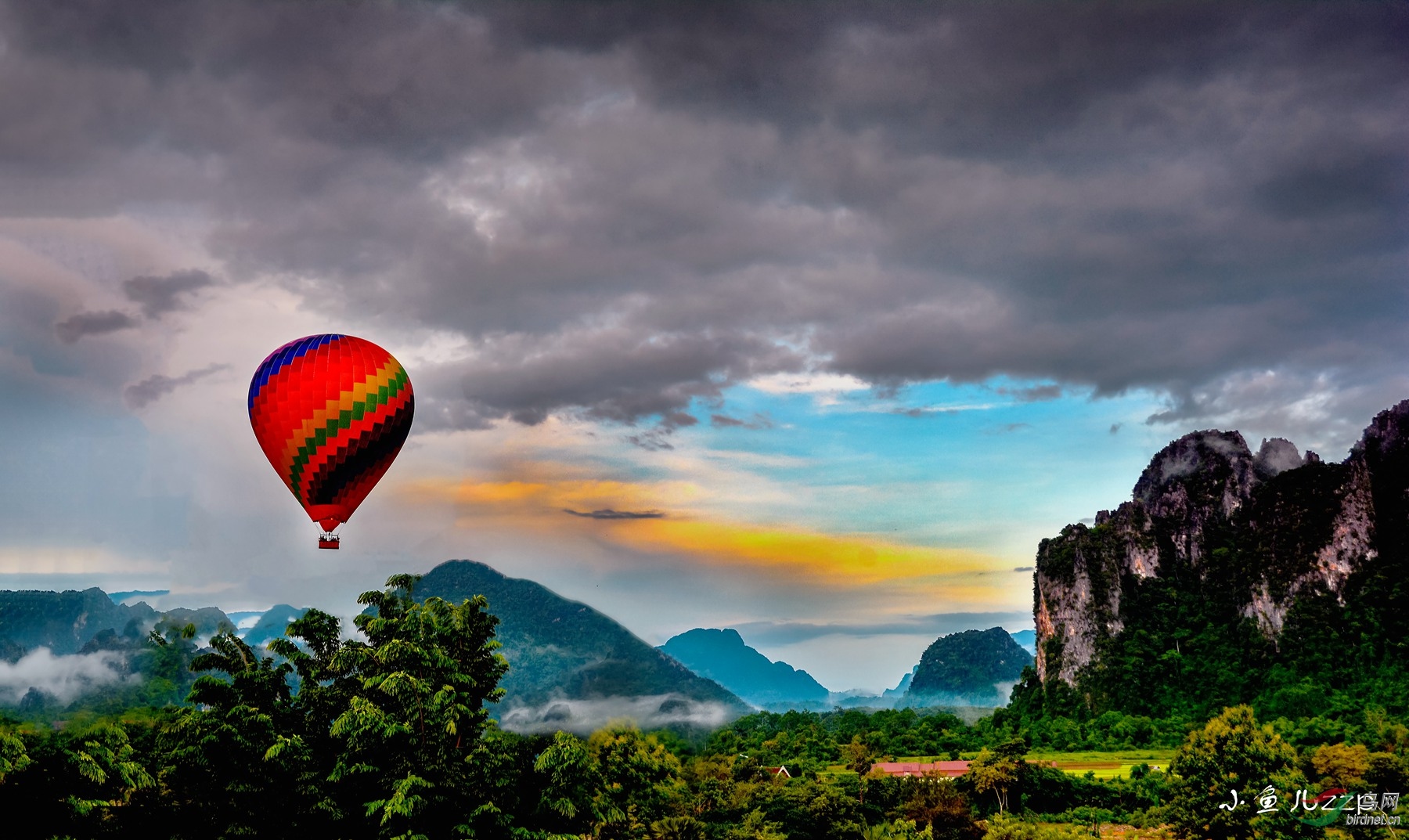 老挝万荣的清晨