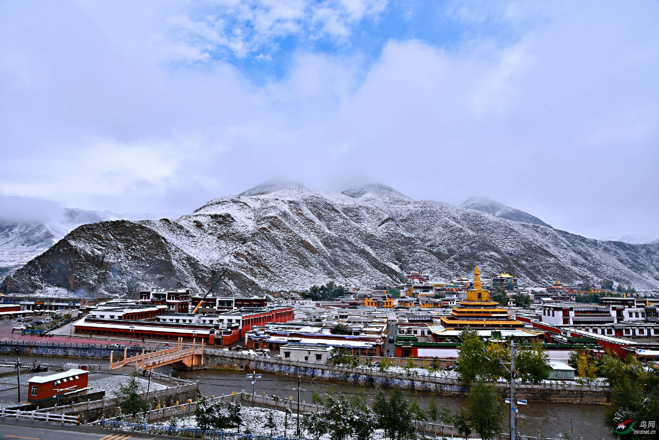 拉卜楞寺雪景图片