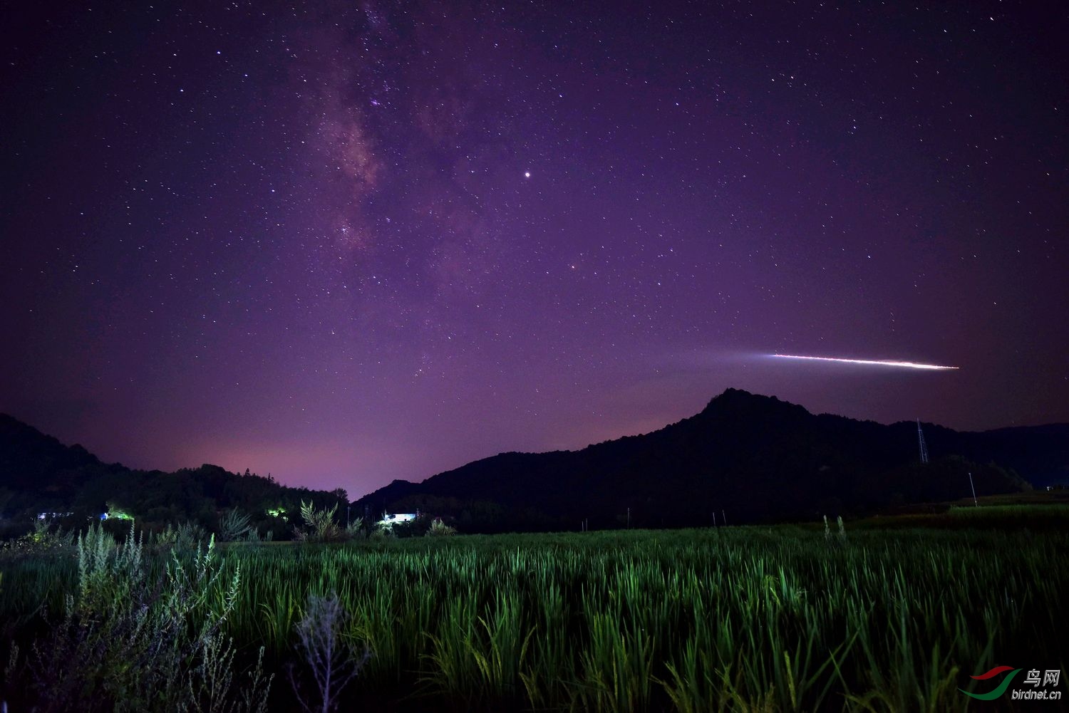 乡村的夜景