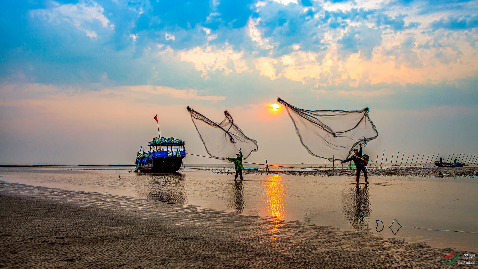 走到条子泥观光去