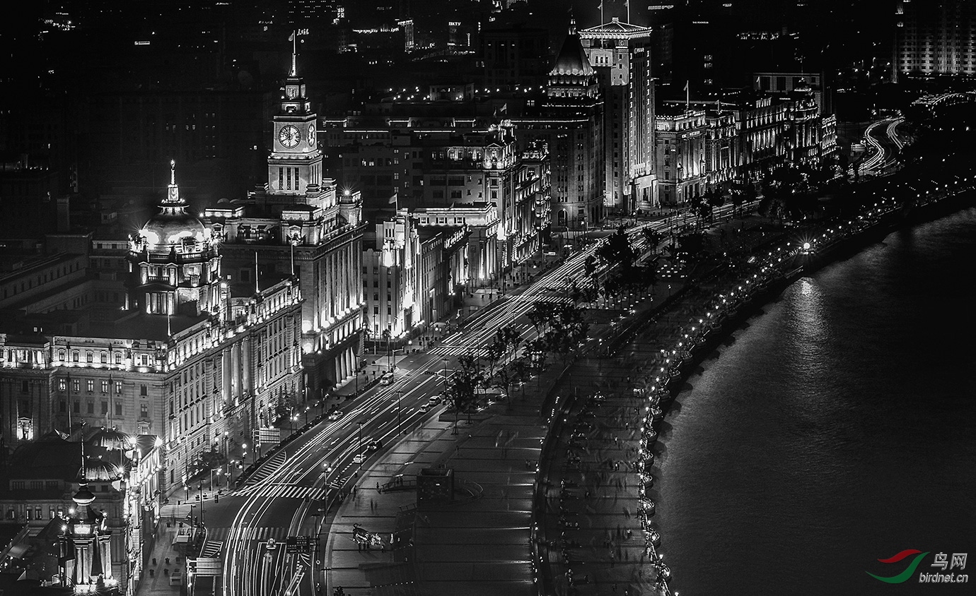 风光上海外滩祝贺老师佳作荣获黑白影像首页精华