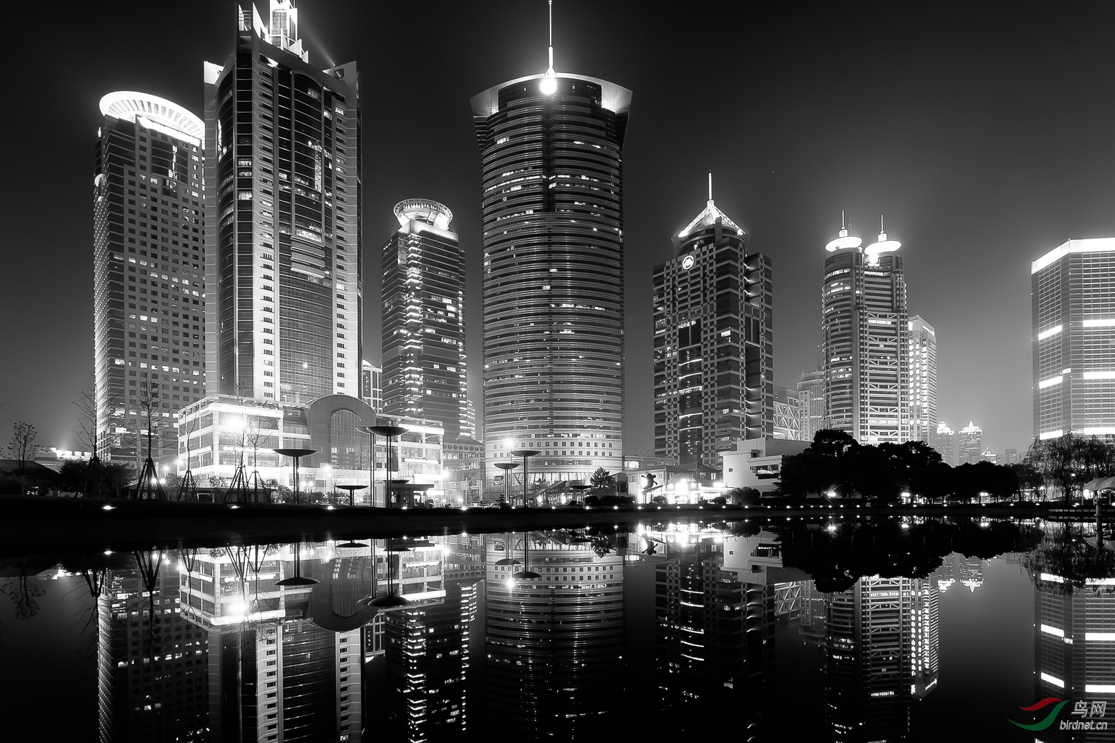 [风光] 夜上海-----祝贺荣获黑白影像版本版佳作!