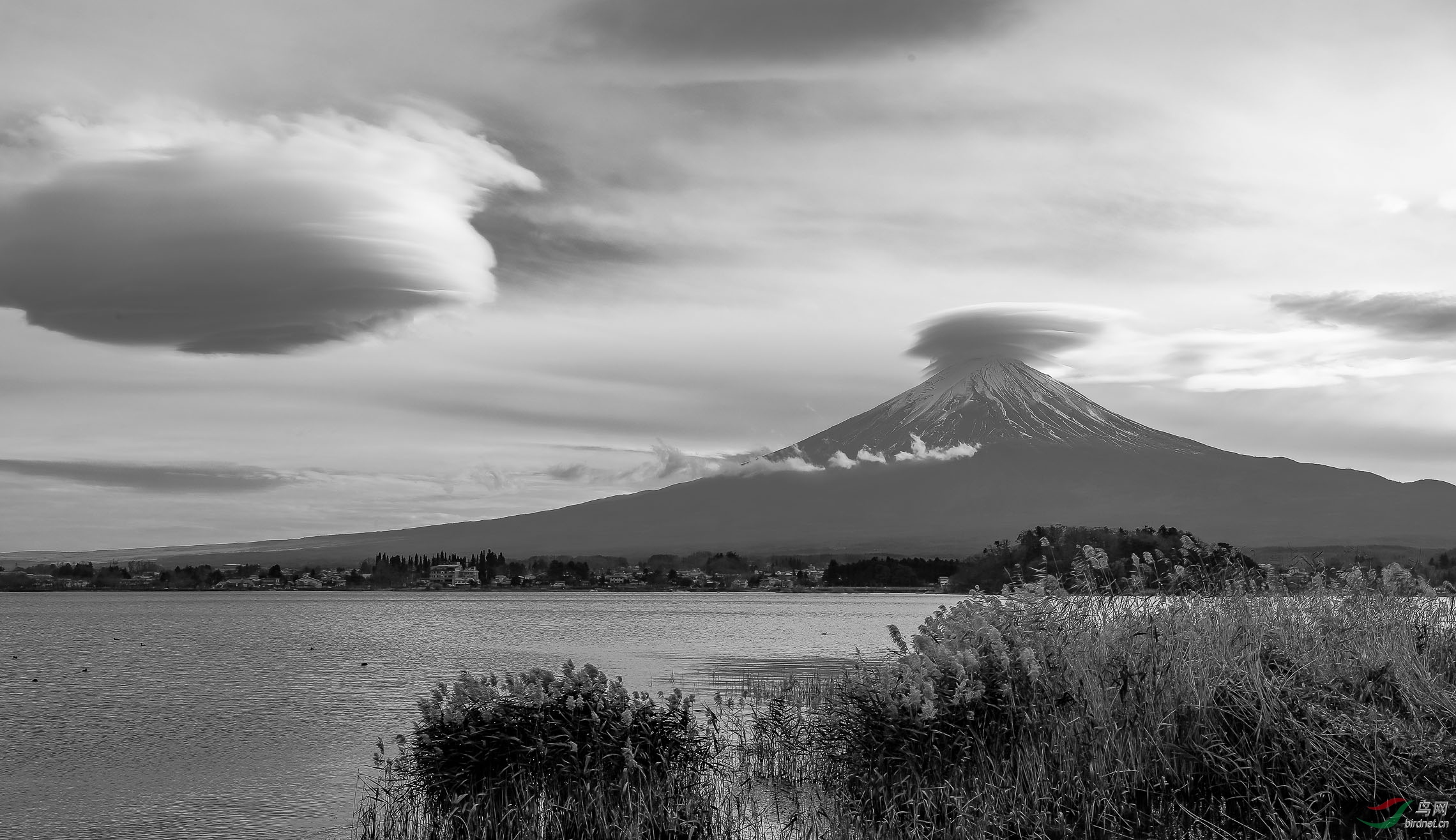 [风光] 带帽的富士山----祝贺老师佳作荣获黑白影像首页精华!