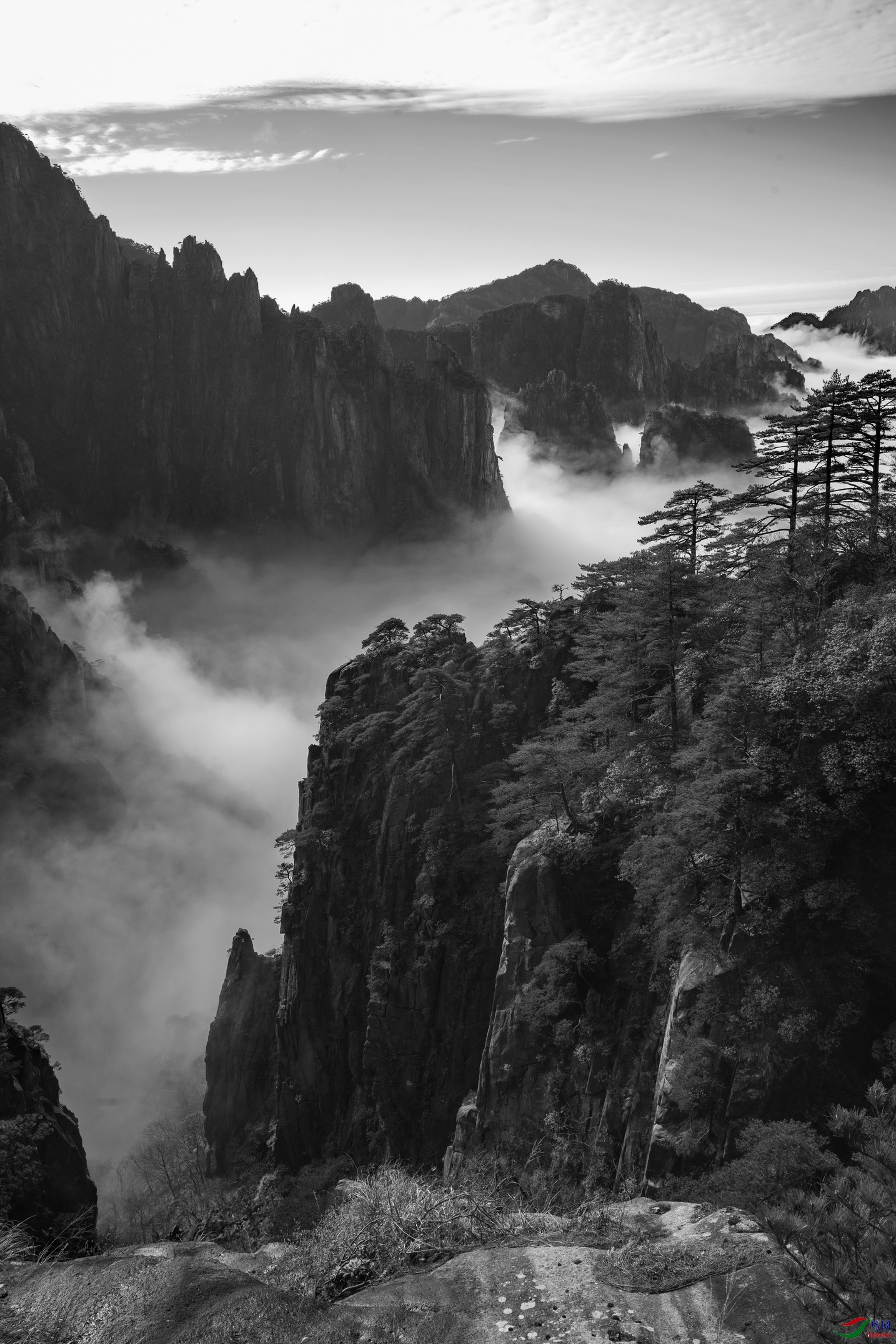 [风光] 云雾黄山~~西海---祝贺老师佳作荣获黑白影像首页精华!