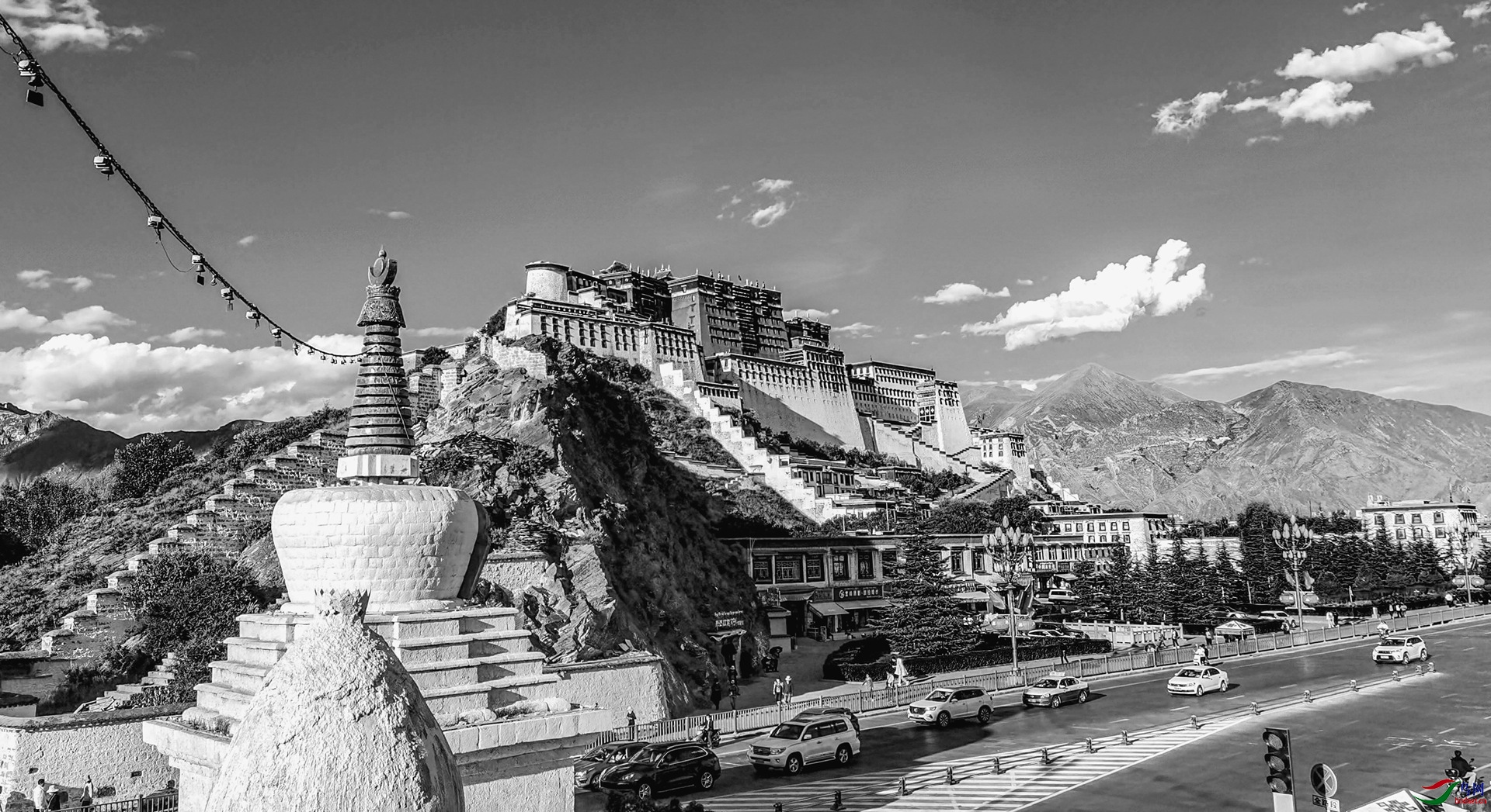 风光布达拉宫祝贺老师佳作荣获黑白影像首页精华