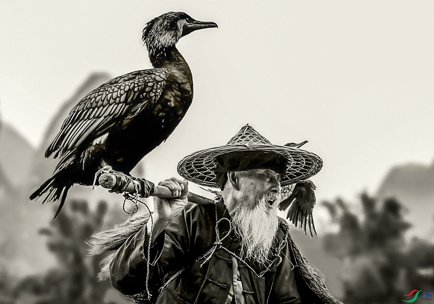 [人物] 捕鱼老翁------祝贺荣获首页黑白影像精华!