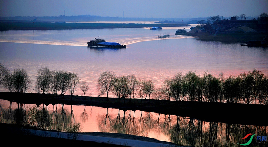 淮河晚霞,(祝贺老狼图片老师荣获首页综合精华)