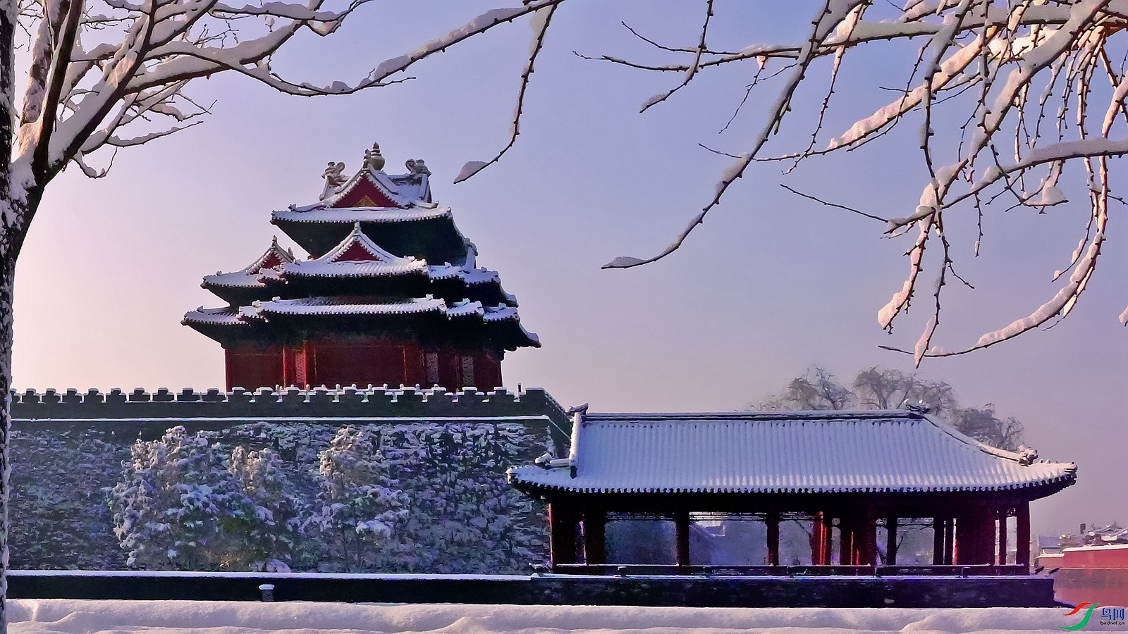 北京角楼雪景图片图片